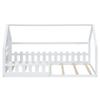 90*200cm Flat Bed, Children's Bed, House Rail, White
