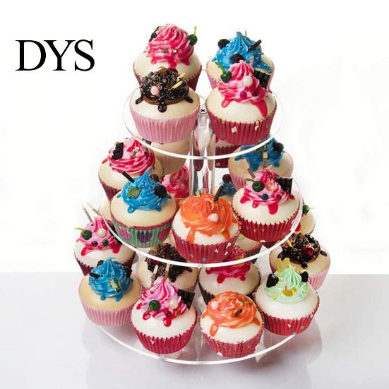 Kuchenständer 1 Set Ständer 3/4 Schichten Transparent Rund Große Kapazität Cupcake Einfache Montage Acryl Party Turm Hochzeit Zubehör Regal