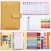 Colorful A6 PU Leather Macaron Budget & Account Book - Multi-functional Cash Diary & Storage Planner