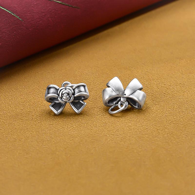 Sterling Silver Bow Knot Spacer Beads for DIY Bracelets