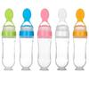 Squeezing Feeding Bottle Silicone Newborn Baby Training Rice Spoon Infant Cereal Food Supplement Feeder Safe Tableware Tools
