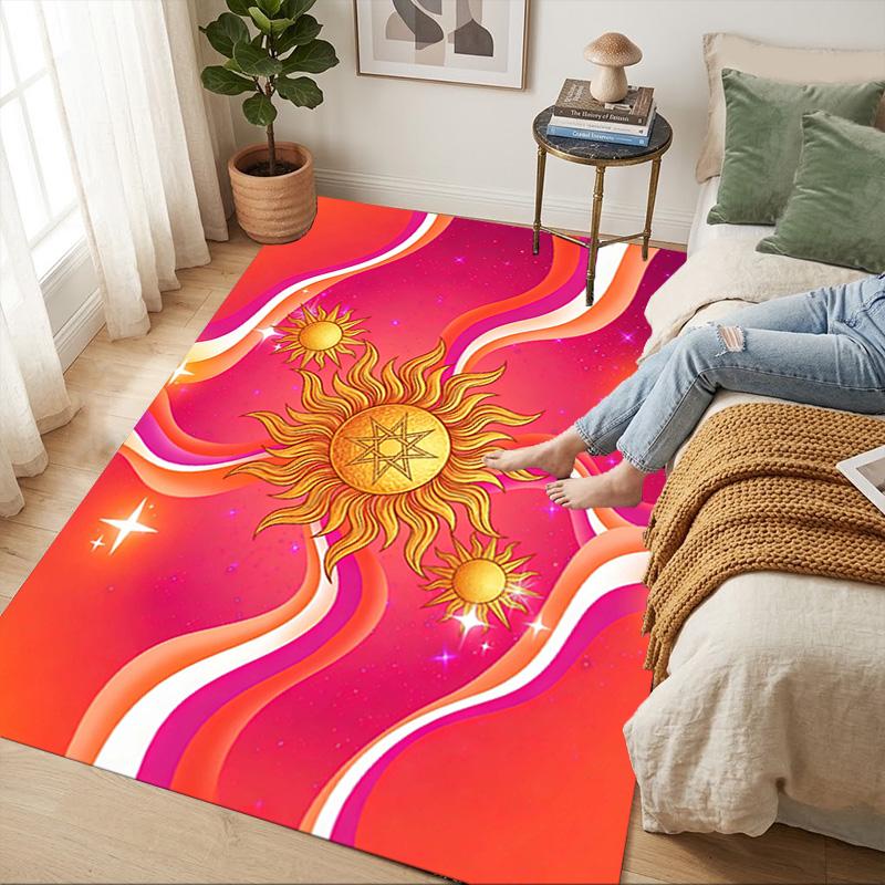 Sunburst Living Room Nonslip Area Rug Soft Carpet For Bedroom Game Playroom Sofa Office Home Decor Doormat Christmas Gift C929613