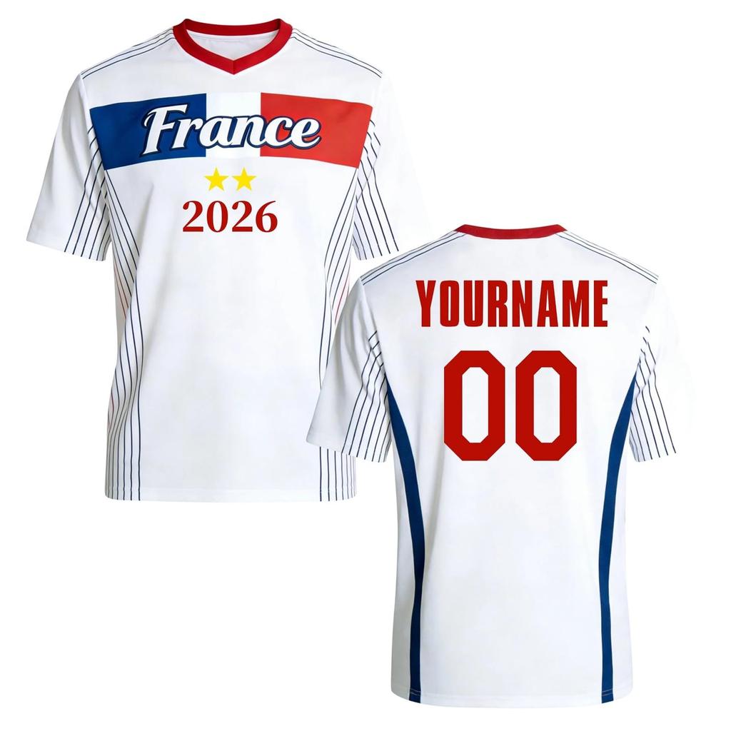 Custom Soccer Jersey 2026 Personalized Team Shirt Breathable Short Sleeve Athletic Uniform for Men and Youth