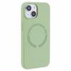 BJT Series For iPhone 15 Case TPU+Silicone Fabric Lining Magnetic Phone Case (Big Rear Lens Hole)