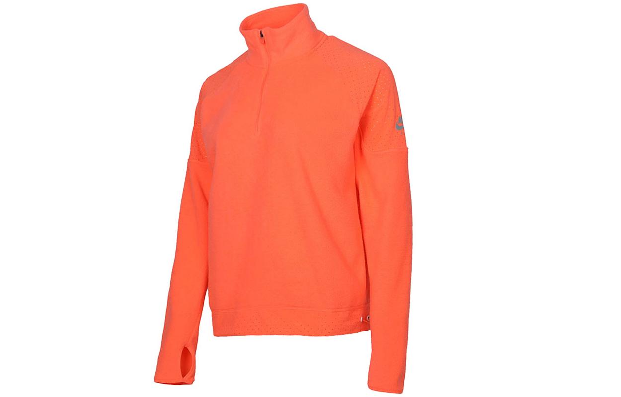 

Nike Training Sports Half Open Collar Fleece Lined Stand Collar Sweatshirt Winter Women s Orange CZ9147-854 L