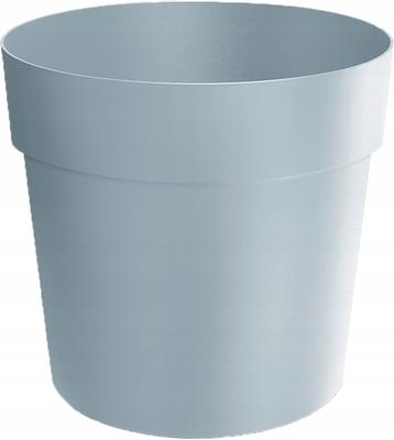 Classic Round Plastic Flowerpot, Light Gray, 19.9 Cm, Grower