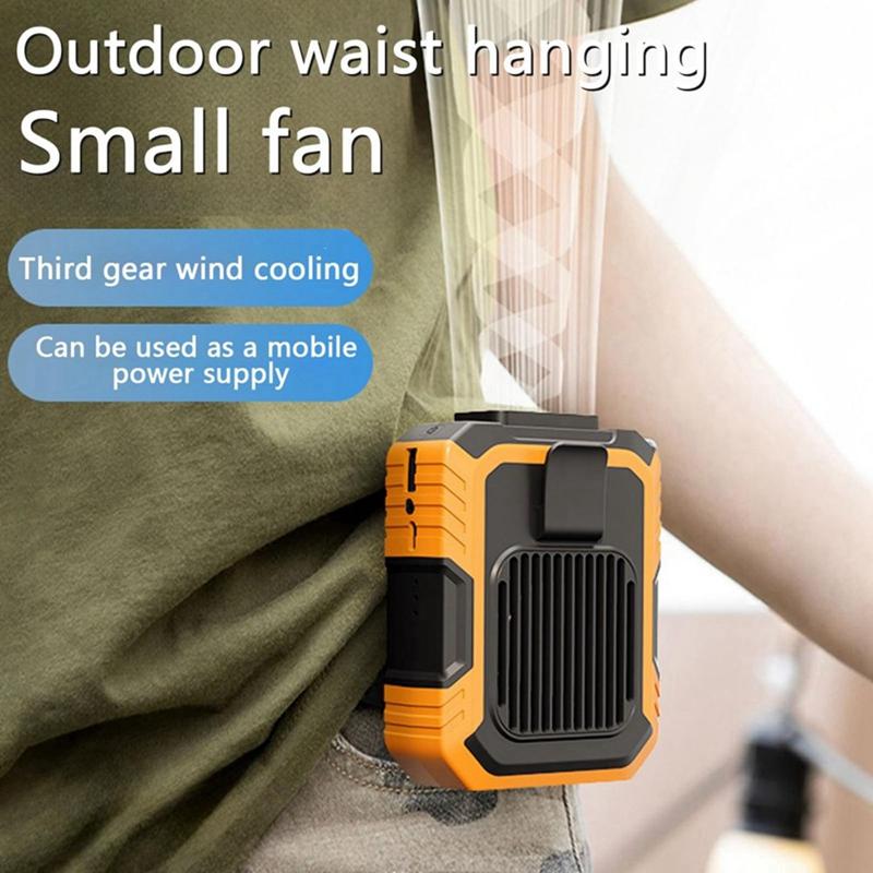 

Clip-on Fan Outdoor Waist Hanging Fan Portable Air Conditioner Charging Lighting Function