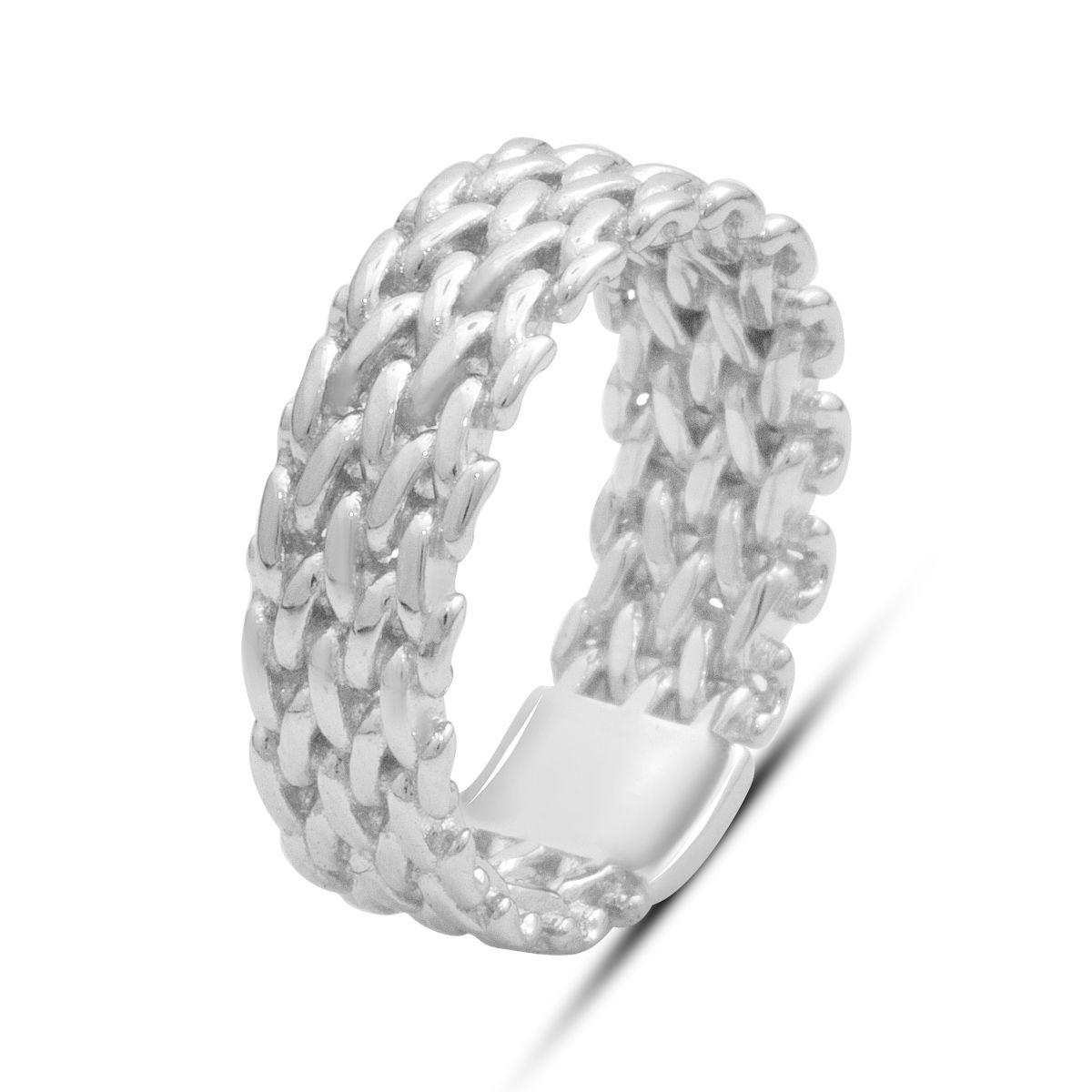 

Silver ring without stones, product weight 5.32 gr (2184348) 17.5