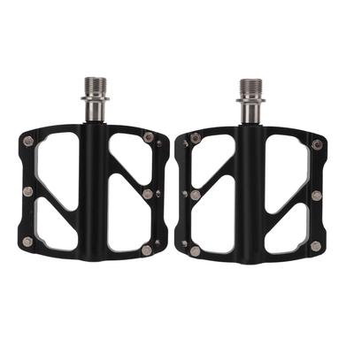 1Pair Bike Flat Platform Pedals Mountain Road Bicycle Aluminum Ultra Light with 3 Bearings for Replacement