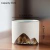 50ml/55ml Hand Drawn Mountain Shape Teacup Retro Ceramic Tea Cup Kung Fu Tea Set Coffee Cup Small Water Cup Porcelain Teaware