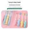 Set of 4 Cartoon Bear and Rabbit Children's Soft Toothbrushes with Suction Cup Base