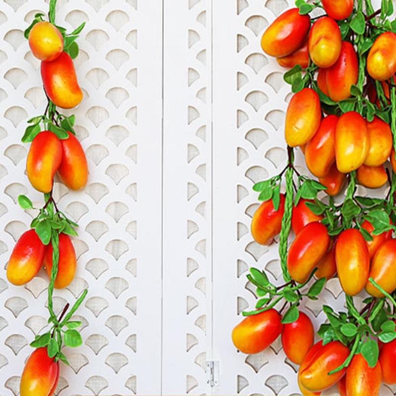 Artificial Vegetable Fruit String Vine for Home Wedding Garden Decoration Hanging Garlands Wall