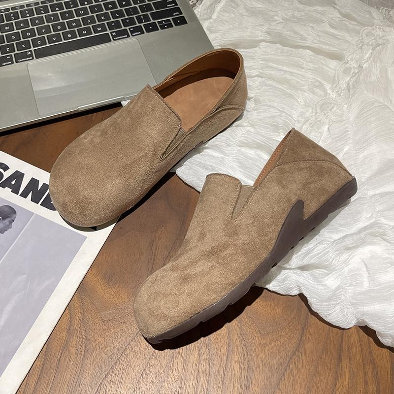 Fashion Inside Heightened 2025 New Spring and Autumn Slip-on Women's Flat Shoes Two Wears Soft-soled Non-slip Single Shoes