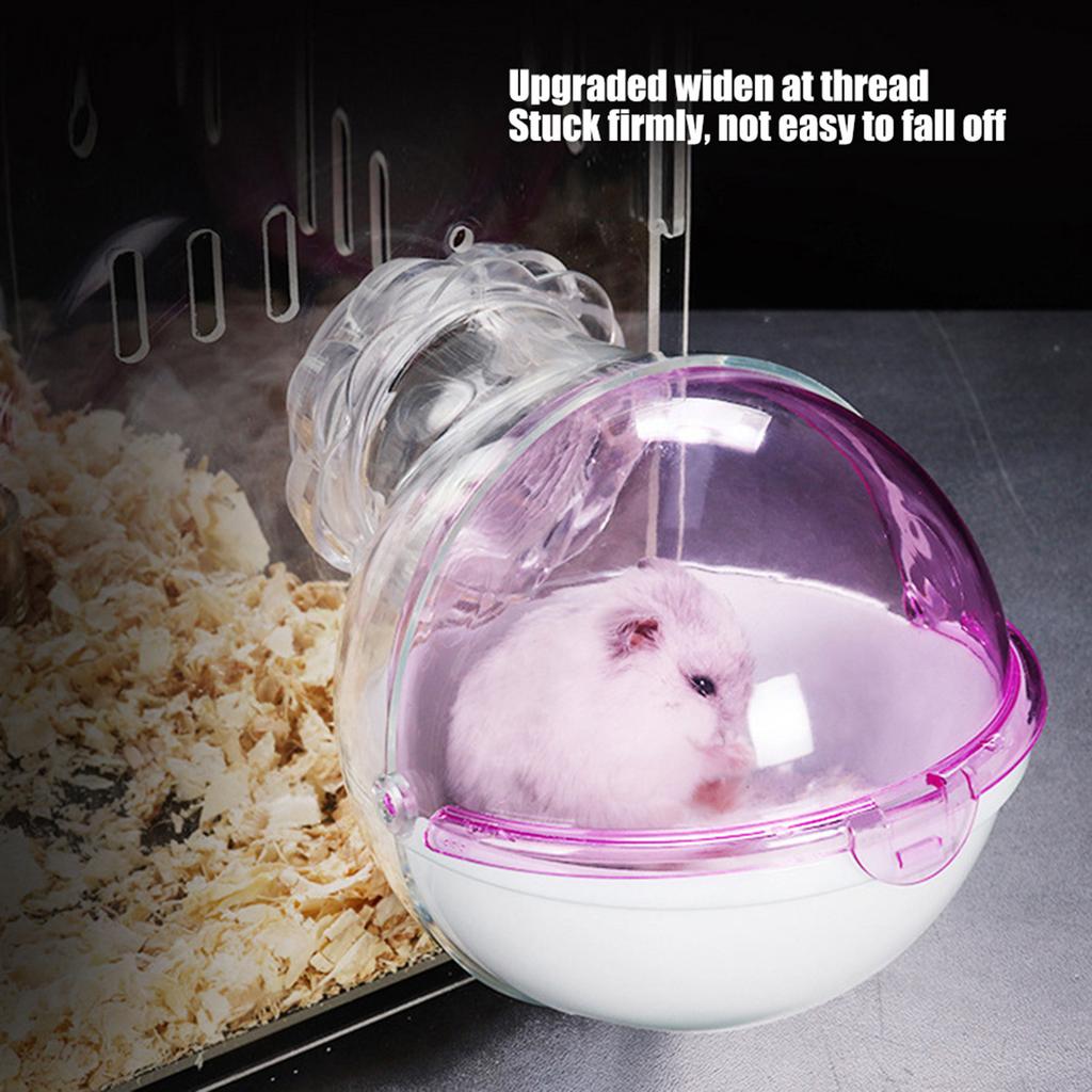 Acryl Kleintierkäfig Externes Badezimmer Toilette Haus für Hamster Meerschweinchen Baden Rosa