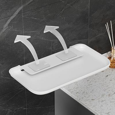 Wall Mounted Folding Shelf Saving Space Foldable Storage Rack Punch-Free Phone Holder Wifi Router Storage Tray Home Organizer