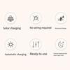 Garden Light Solar Powered Flower Shape Outdoor Yard Light Waterproof Scratch-Resistant Small Size Garden Lamp