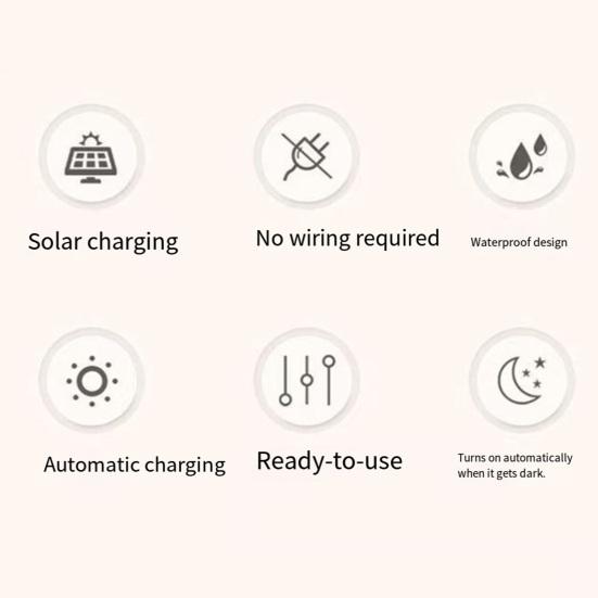 Garden Light Solar Powered Flower Shape Outdoor Yard Light Waterproof Scratch-Resistant Small Size Garden Lamp