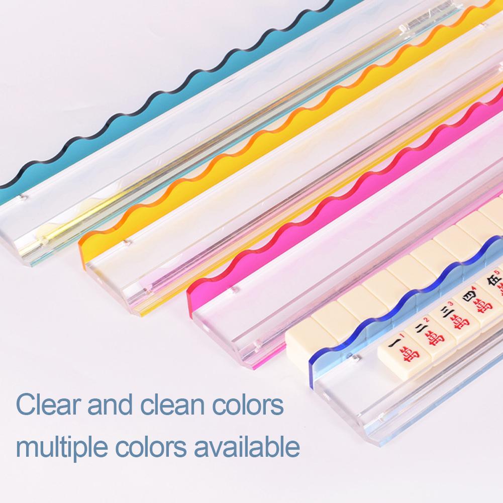 45Cm/17.5" Clear Acrylic Mahjong Racks With Magnet Professional Tile Organizer & Racks, Portable Mahjong Accessories