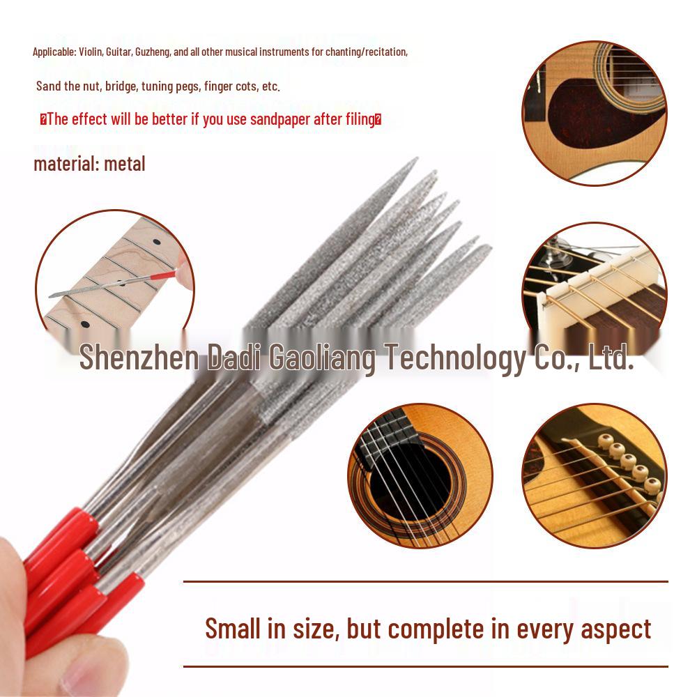 16-Piece Guitar Maintenance Kit: Polishing Files, String Height Gauge, Winder, Cutter