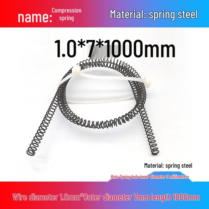 Spring Wire: 1m Long, Soft Pressure, Manganese Steel, 0.3-4.5mm Diameter, Yellow Compression Return.