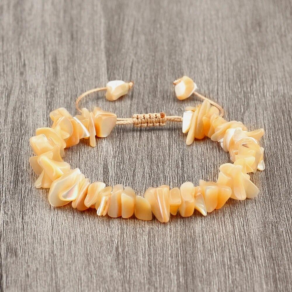 

2023 богемный браслет из натуральной ракушки для женщин и мужчин, нерегулярный пляжный браслет ручной работы, регулируемый размер, модные украшения, подарок на Хэллоуин 2