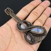 Rainbow Moonstone Pendant Gemstone Jewelry, 999 Copper Wire Wrapped Pendant, Handmade Beautiful Jewelry Pendant