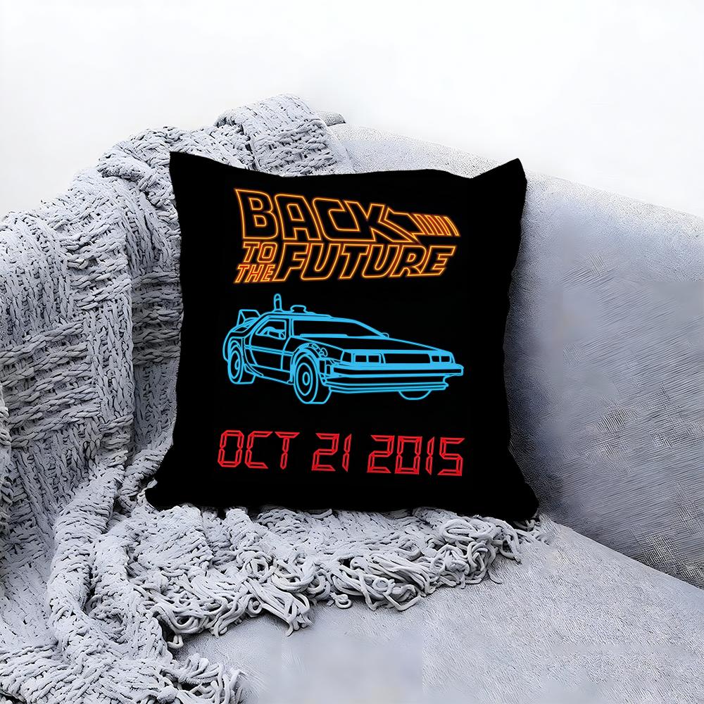 B-Back To The F-Future Cushion Cover Premium Comfort Reversible Pillow Cove -Two in One Design for Any Room & Car Interior