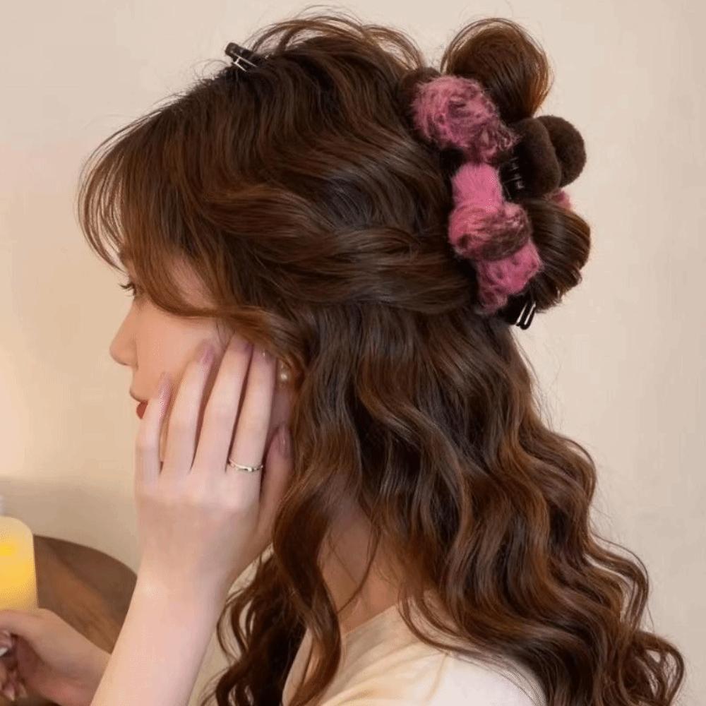 Koreanischer Stil Damen Haarklammer Elegante Schleife Krallenklemme Langlebige Damen Haarspangen Herbst Winter