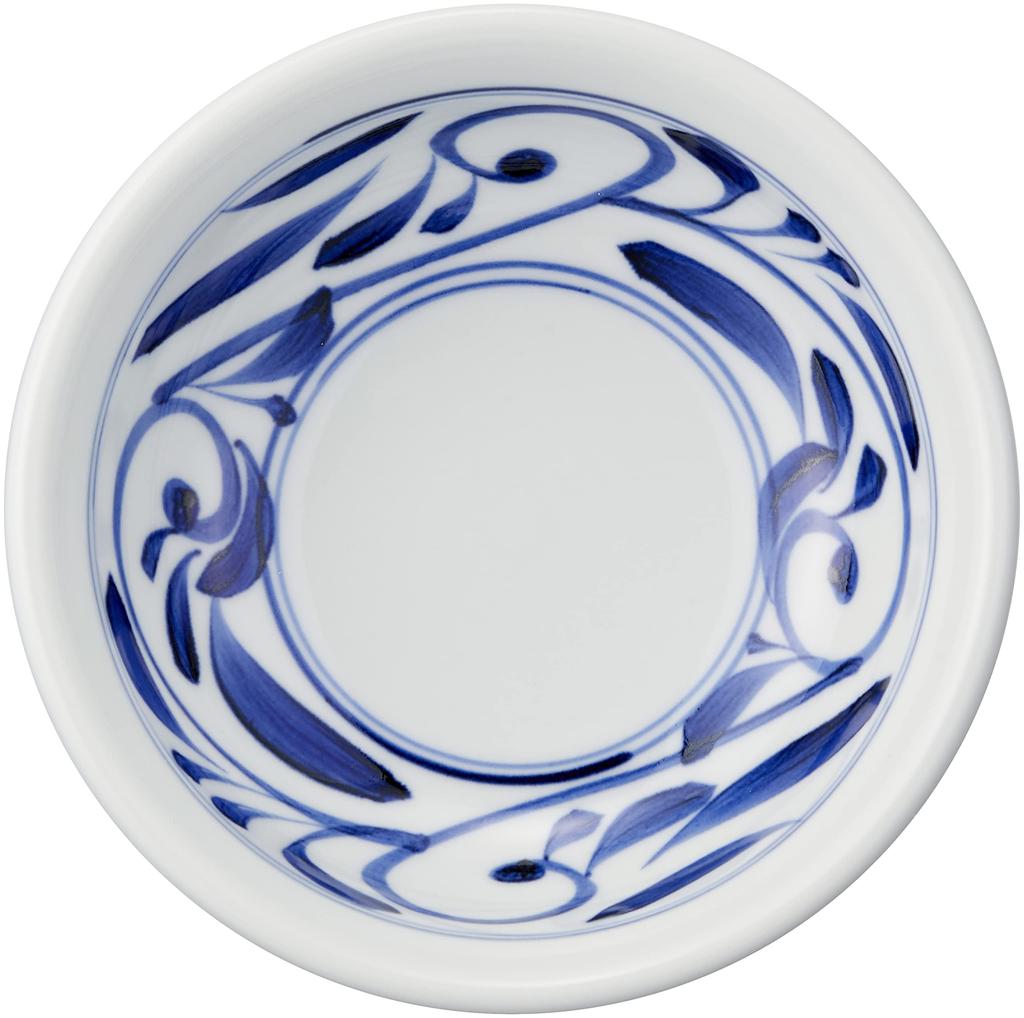 Tobeyaki Senzan Diameter X Inner Diameter X Height Set of 2 Tobeyaki Bowls with Round Edges (Tobeyaki Senzan) Bowls, White/Blue, Approx. 16.0cm 14.3cm