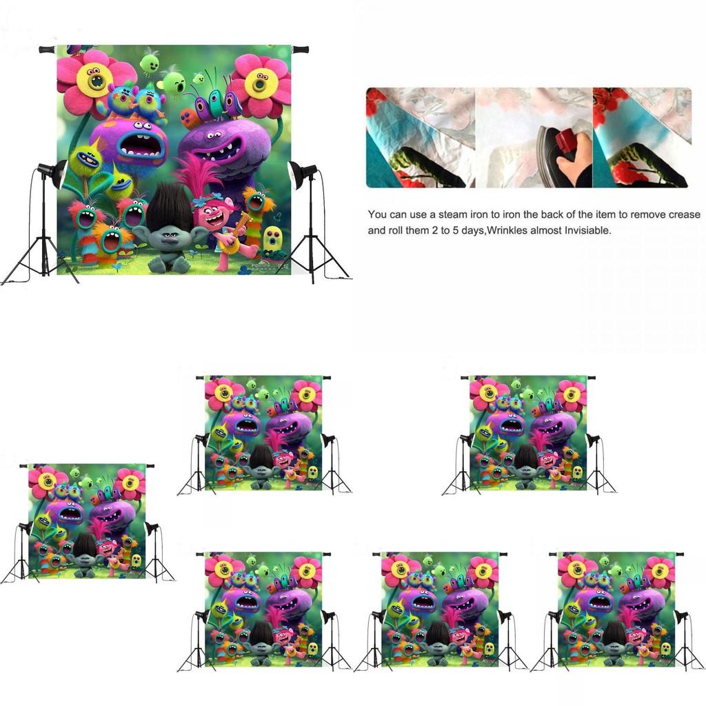 Trolls World Tour Christmas Photography Backdrop For Kids Photo Studio Creative Decor