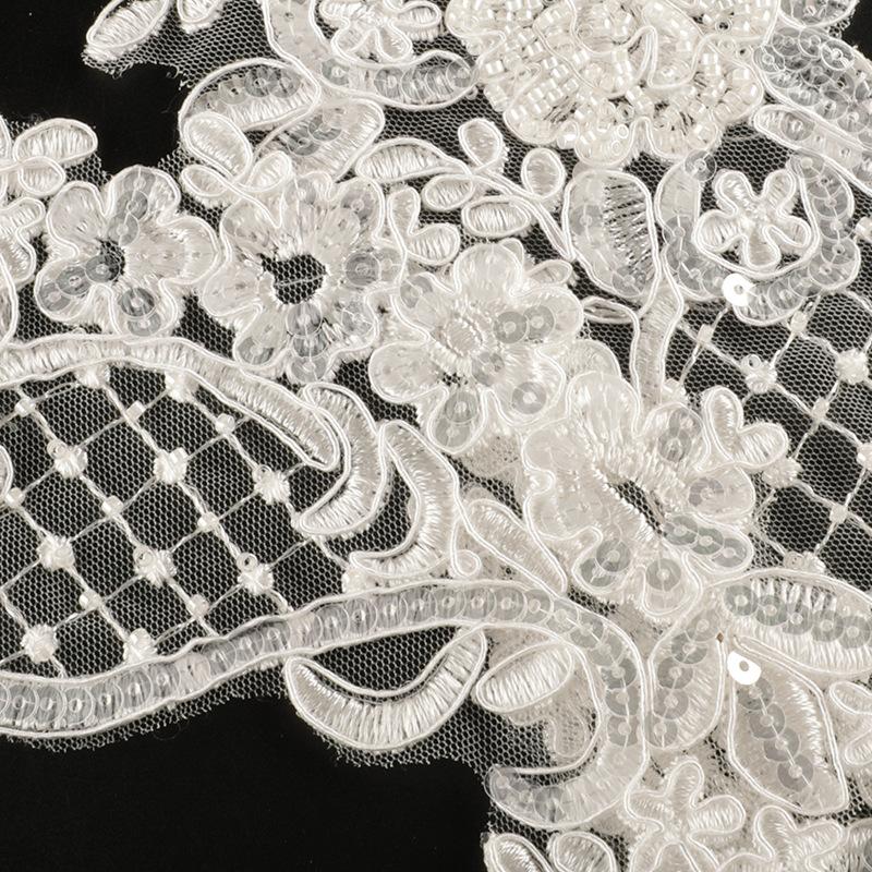 Accesorii Rochie de Mireasă Mărgele Plasă Floare Dantelă Broderie Autocolant Accesorii Bijuterii DIY Patch Autocolant Autocolant Pânză