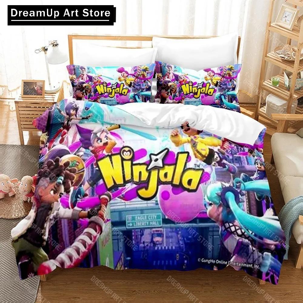 Game Ninjala Bedding Set Single Twin Full Queen King Size Bed Set Adult Kid Bedroom Duvet Cover Sets 3D Print Kawaii Kids Camas