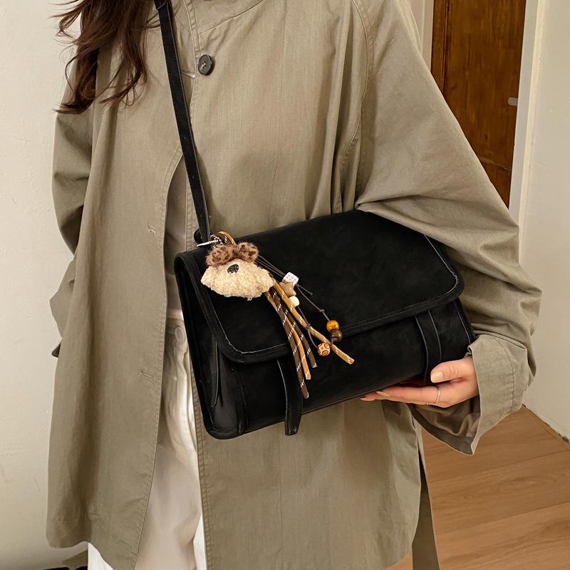 

New Versatile Texture Crossbody Bags for Women Fashi Retro Shoulder Bags High Quality Comfortable and Casual Messenger Bag чёрный