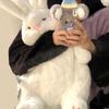 Cute White Rabbit Plush Toy - Pillow and Bedtime Doll Gift for Girls