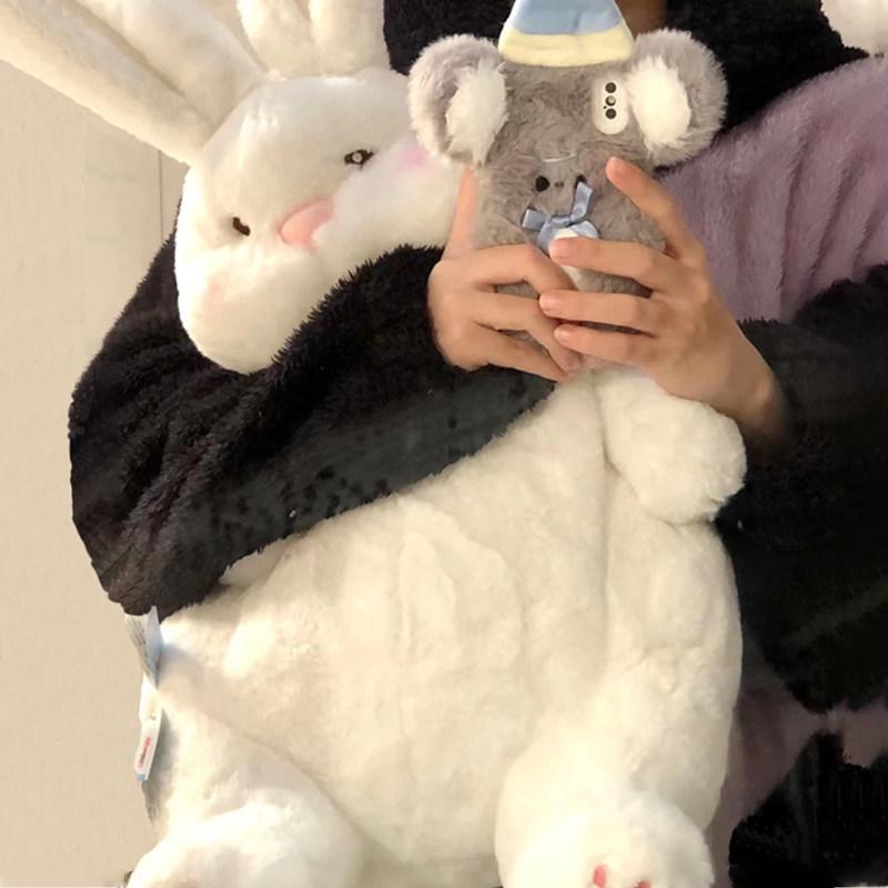 Cute White Rabbit Plush Toy - Pillow and Bedtime Doll Gift for Girls