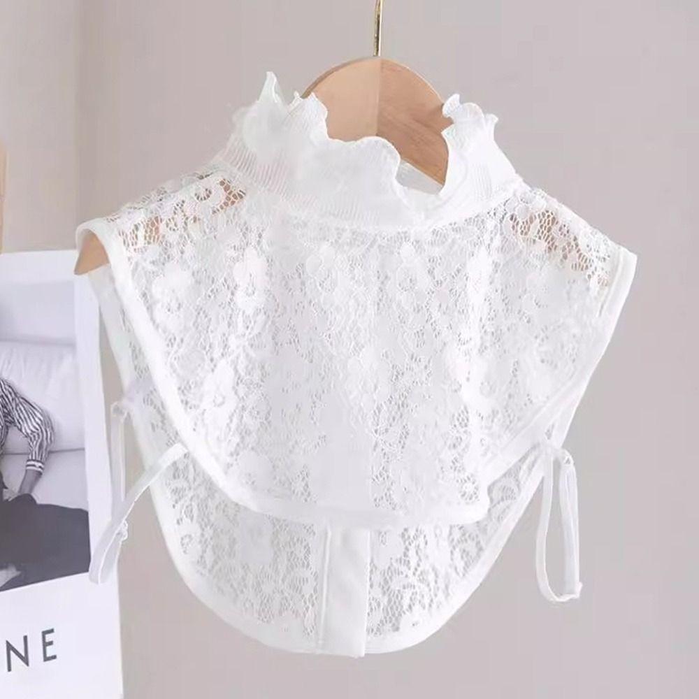 White Black Fake Collar Detachable Neckline Clothes Accessory False Collar  Women Girls