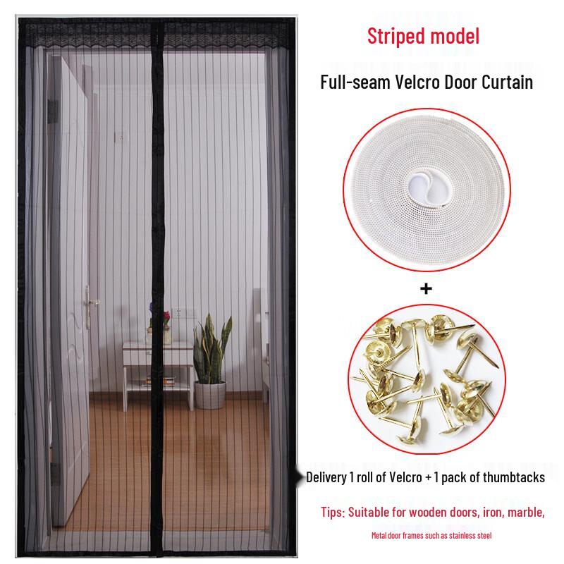 Kinming Glass Fiber Velcro Mosquito Screen Door чёрный