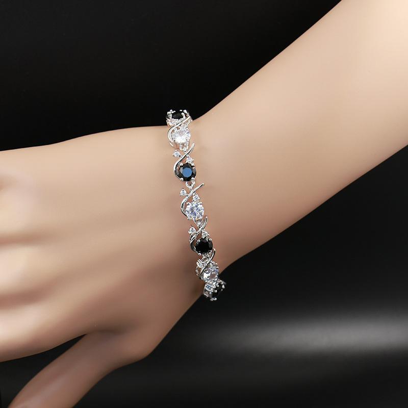 Šviežių slyvų žiedų cirkonio apyrankė moterims Kūrybinga cirkonio universali apyrankė Daugiaspalvė