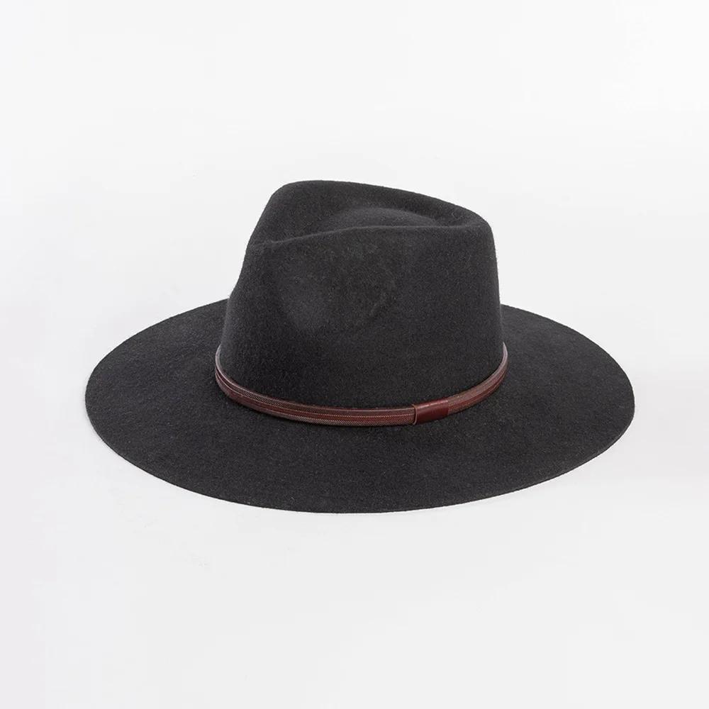 Australian 100% Wool Vintage Fedoras Hat for Women/Men Jazz Top Wool Felt Hat with Brown Belt Big Head Size Sun Hat M/L/XL 61cm