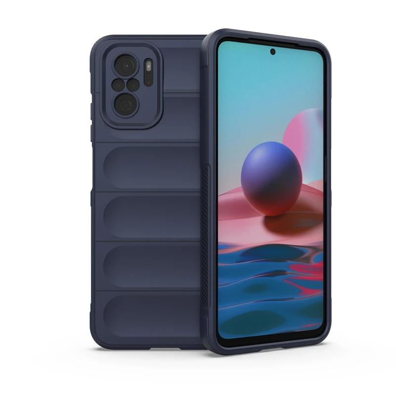 For Xiaomi Redmi Note 10 Pro 10S 4G Back Cover Phone Case Soft Liquid Silicone Anti-fall Shockproof Protect Funda Coque Cases