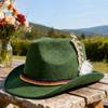 Bavarian Feather Decors Hat Fedora Hat Costume Cosplay Cap Fashion Oktoberfest Hat  Halloween
