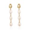 Shell Fringe Earrings Long Vacation Style Pendant Earrings Women's Fashion Trend Daily Accessory