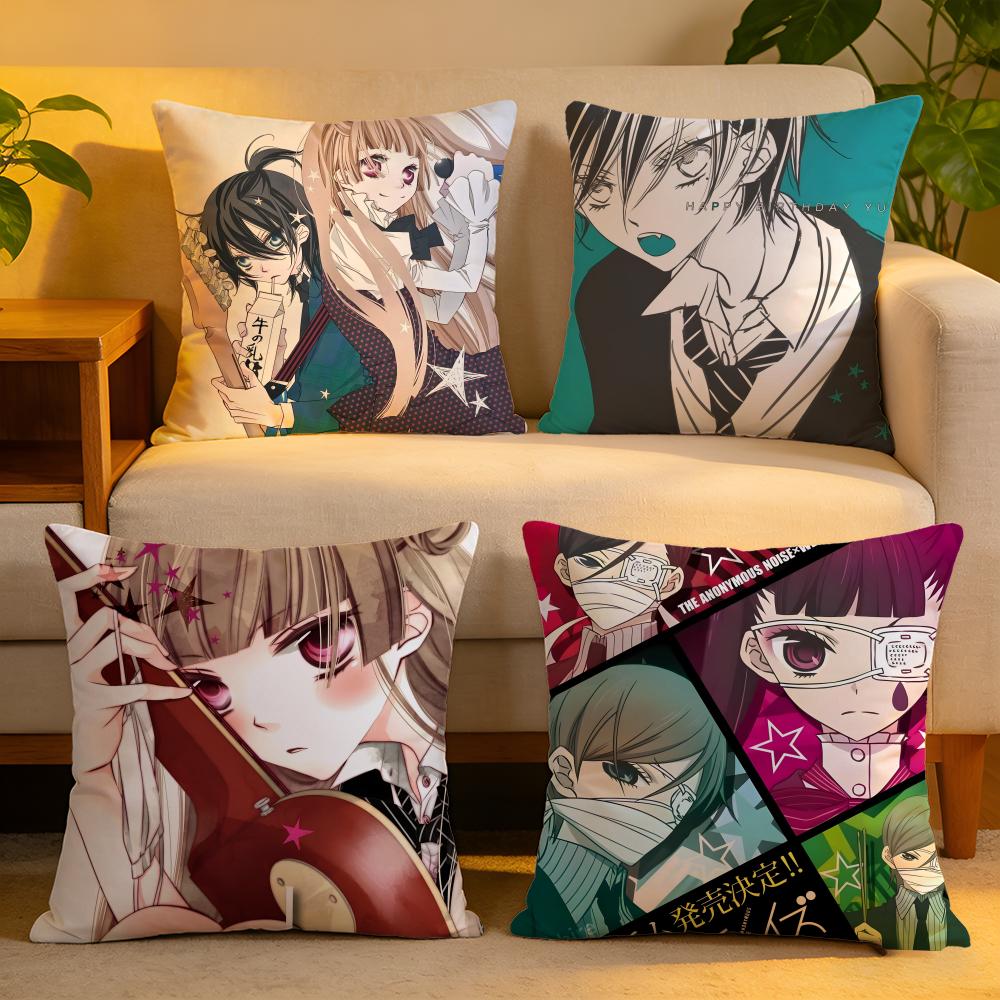 Cushion Cover Linen SkinFriendly Soft Decorative Case For Sofa Home Decor Anime Nonymous Noise Pillow cover