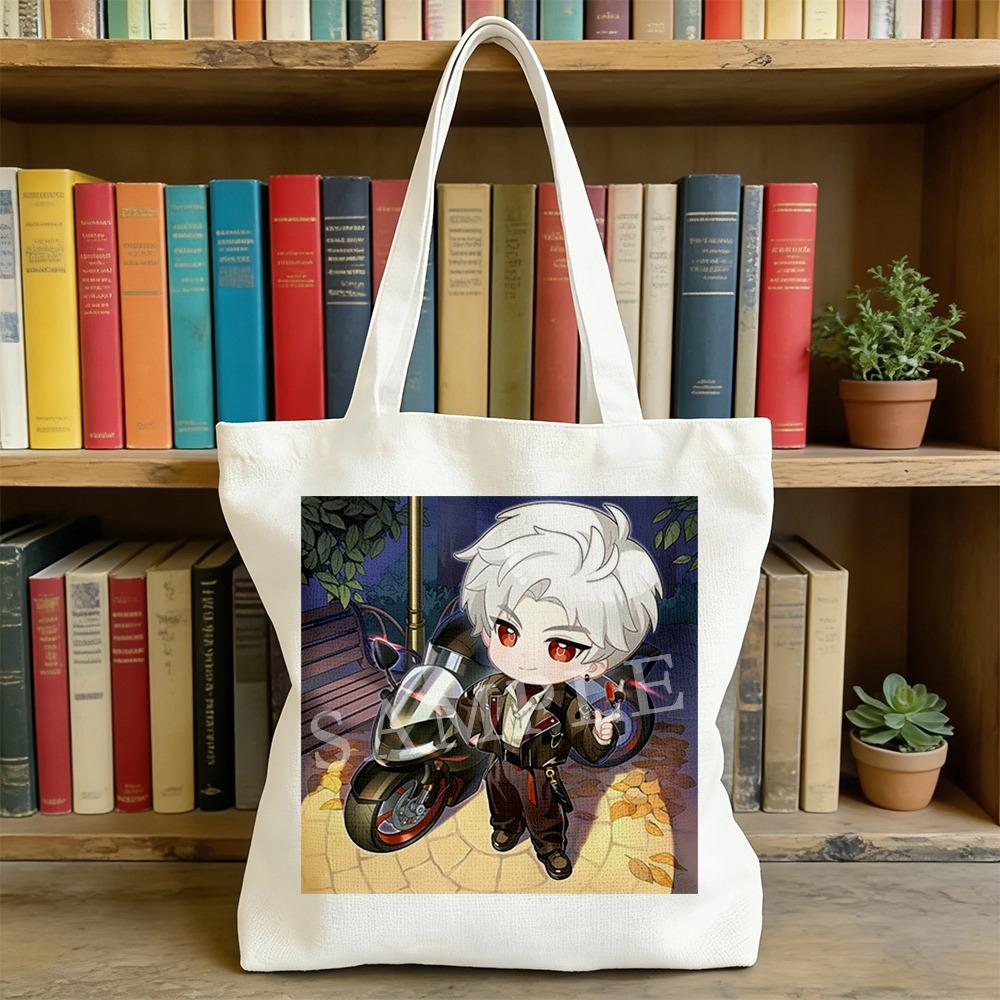 Love and Deepspace Cartoon Character Canva Bag 35x40CM Sylus Rafayel Zayne Xavier Caleb Anime Storage Shoulder Book Bag Student