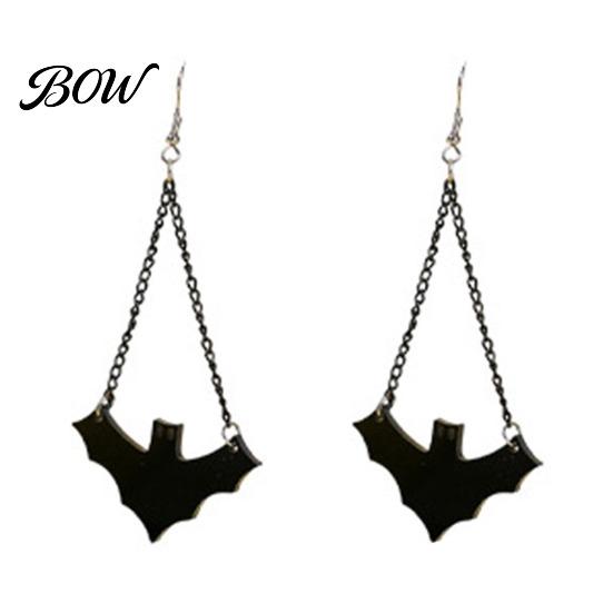 Stylish Gothic Jewelry for Parties 1 Pair Halloween Earrings Women, Skeleton Spider Pumpkin Statement Ghost Bat Dangle Earrings, Accessories Detailed