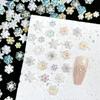 1Set Random White Iridescently Snowflake Resin Nail Decoration DIY Manicure Safe Resin Craft