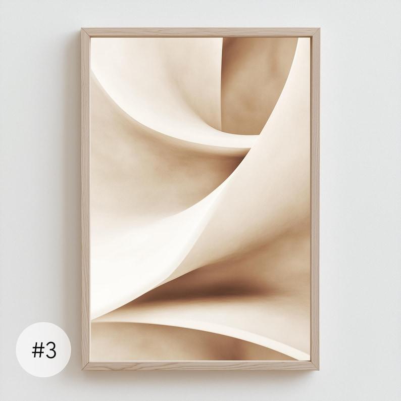 3pcs/set Warm Beige Abstract Canvas Print Neutral Pastel Tones Simple Geometric Wall Art Haibo for Living Room Home Decor Gifts