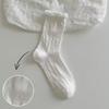 Women's Spring and Summer Creative Lace Bow Wooden Ear Edge Hollow Tube Stack Socks