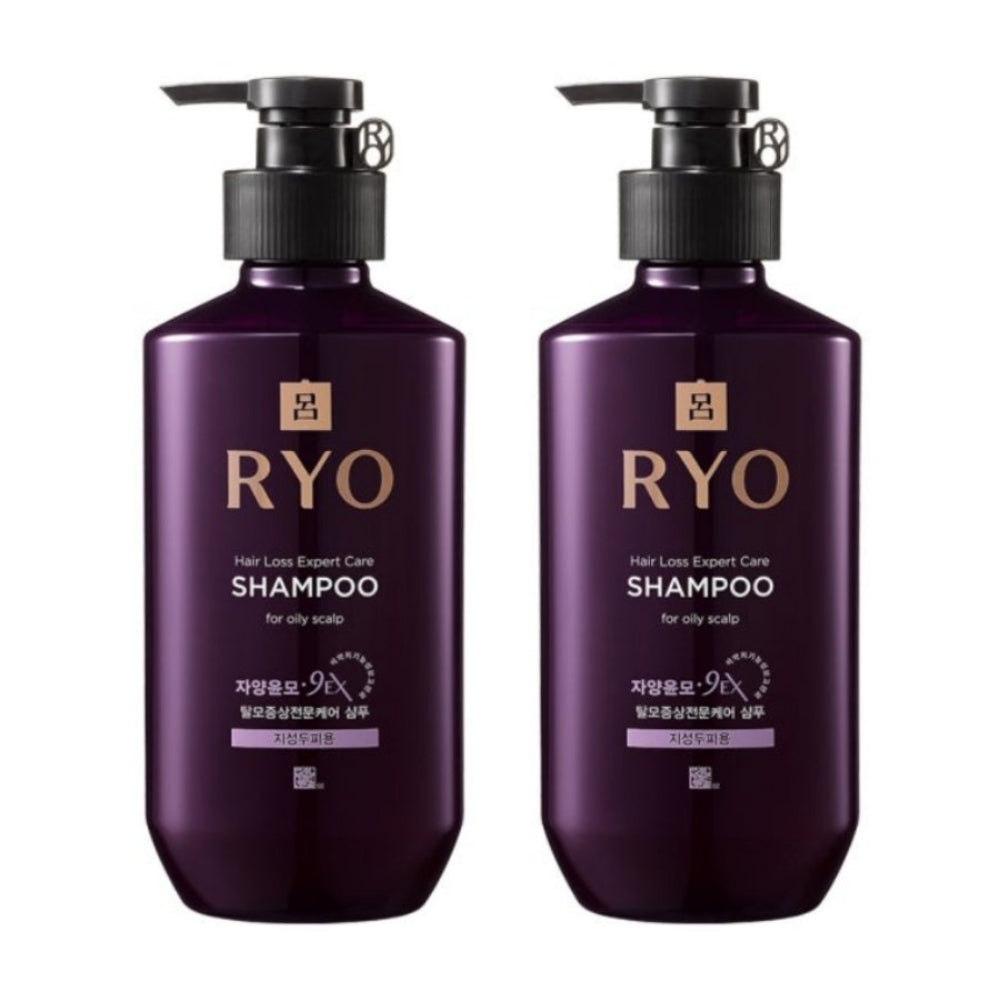Ryo 9EX Haarausfall-Experten-Pflegeshampoo für fettige Kopfhaut, 400 ml, 1 Stück/2 Stück
