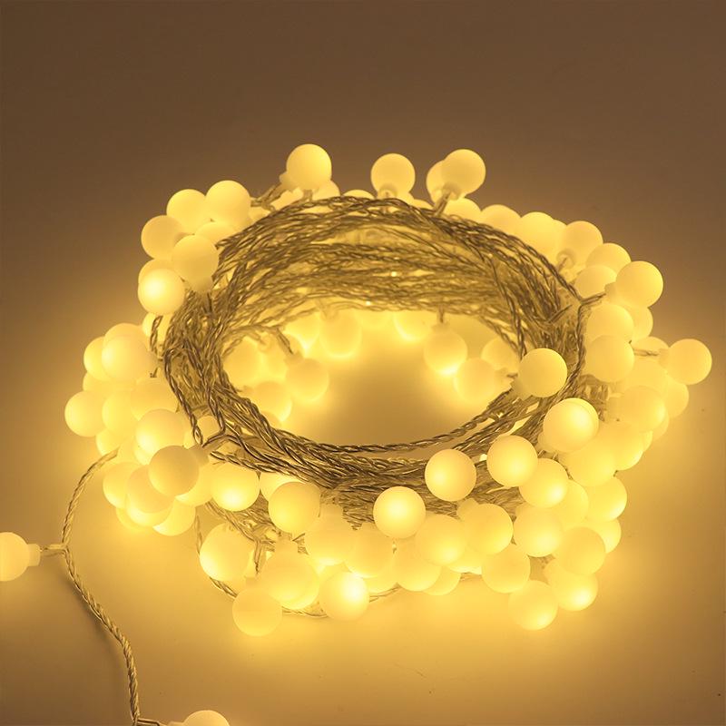 Colorful Flashing LED String Lights - Starry Christmas Decorative Bulbs 10m with 100 LED Round Bulbs